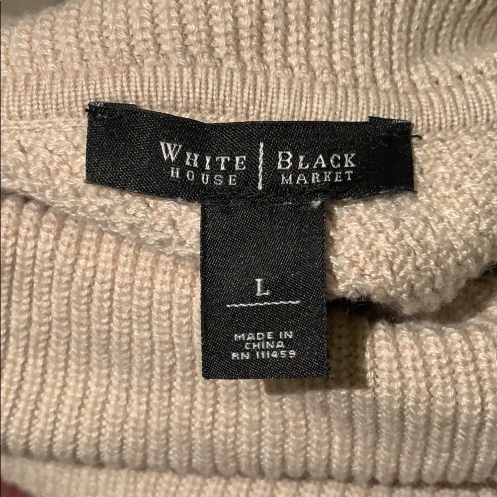 White House Black Market beige poncho - Picture 2 of 3